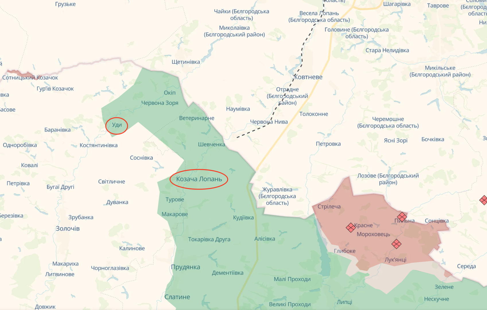 Казачья Лопань и Уды на Харьковщине