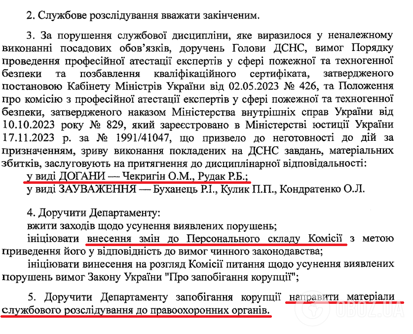 Хто отримав догану