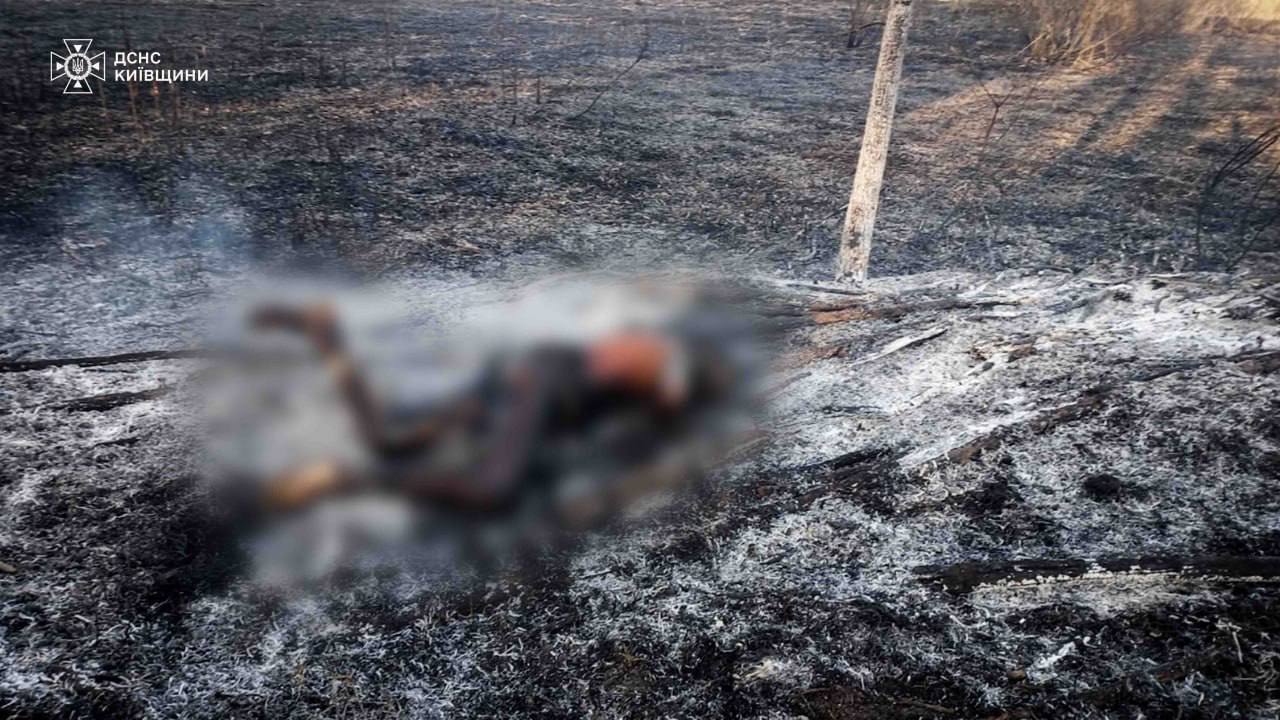 На Киевщине в результате сжигания сухой травы погибли два человека. Подробности и фото