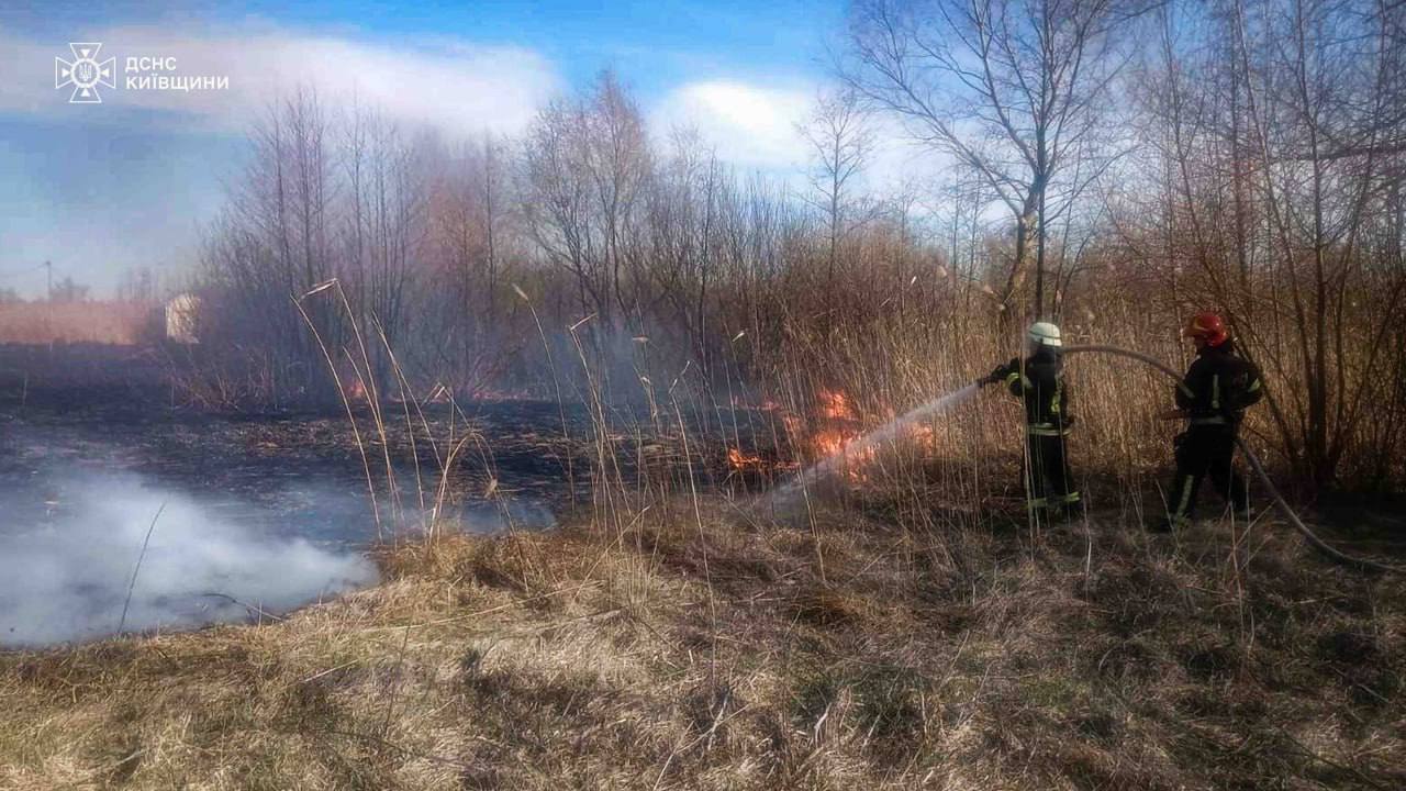 На Киевщине в результате сжигания сухой травы погибли два человека. Подробности и фото