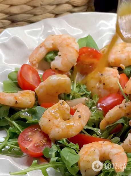 Полезный и вкусный салат из креветок