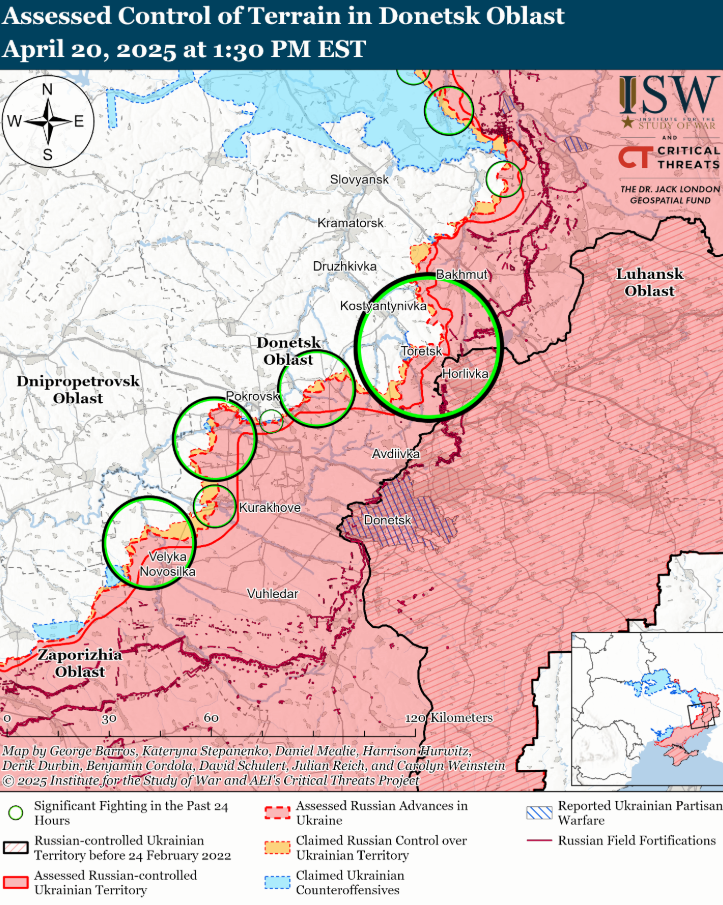 Російські війська просунулися на Курщині і в районі Торецька: в ISW оцінили ситуацію. Карта