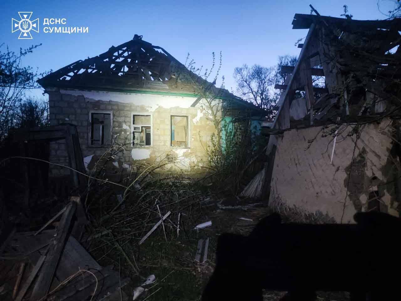 На Сумщині рятувальники витягли з-під завалів песика після нічної атаки ворога. Відео
