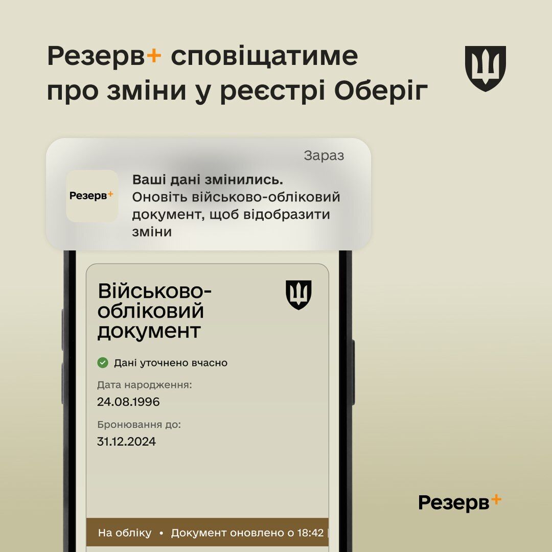 Применение Резерв+ теперь будет отправлять push-уведомление о розыске – Минобороны