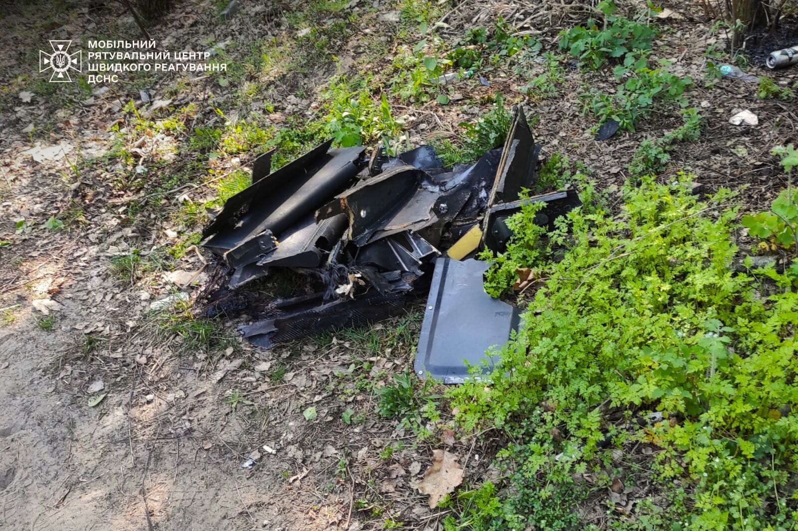 У ДСНС показали уламки "Шахедів", знайдених на Київщині після чергової атаки РФ. Фото