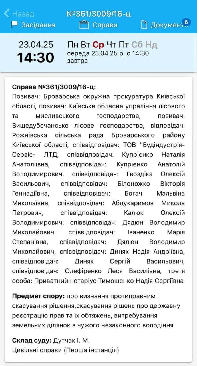 Про що йдеться у матеріалах суду
