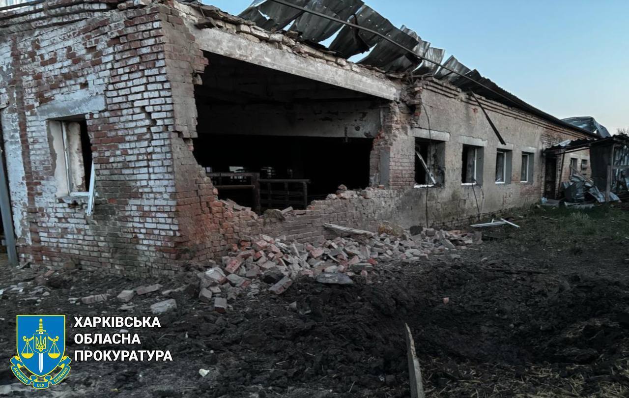 Было запущено десять дронов: оккупанты атаковали ферму на Харьковщине, погибли десятки коров. Фото