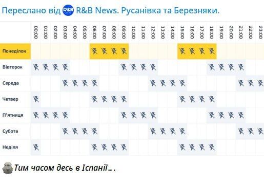 Графік відключень світла в Європі