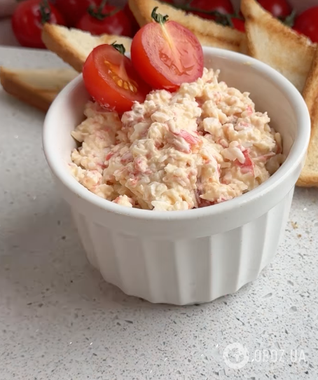 Закуска из крабовых палочек