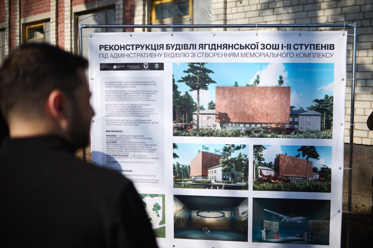 "Це був один із найбільш цинічних російських злочинів цієї війни": Зеленський відвідав школу на Чернігівщині, де окупанти утримували українців. Фото