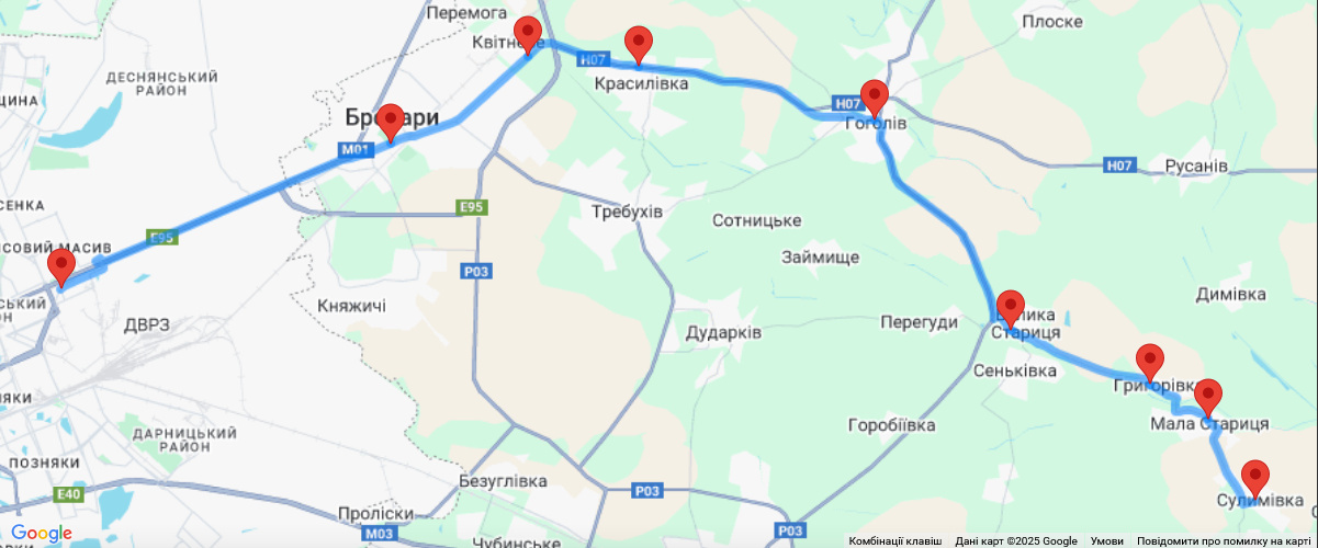 В автобусном реестре можно увидеть визуальный вид маршрута на карте