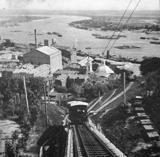 Киевский фуникулер: раньше линия была короче, а в 1920-х оборвался вагон. Архивные фото