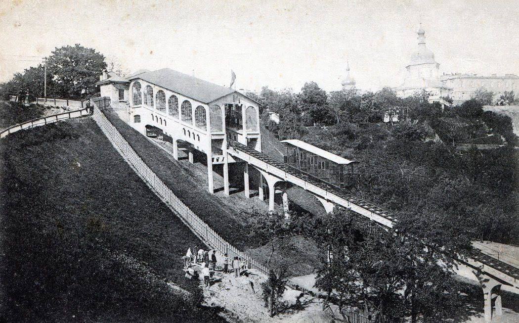 Киевский фуникулер: раньше линия была короче, а в 1920-х оборвался вагон. Архивные фото