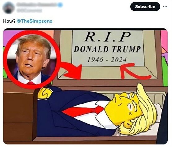 "Симпсоны" предсказали смерть Трампа 12 апреля? Что не так с интернет-сенсацией