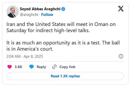 США и Иран проведут ядерные переговоры в Омане: какие заявления прозвучали накануне и кто будет участвовать