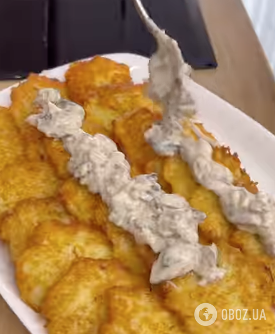 Смачні деруни з соусом