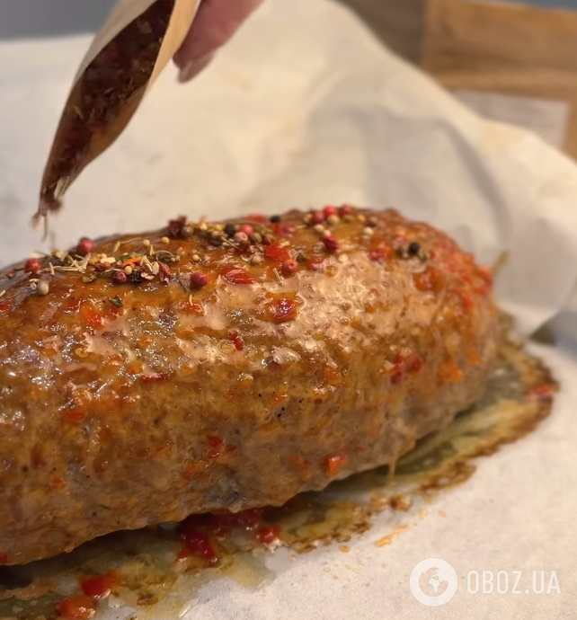 Сочный мясной рулет