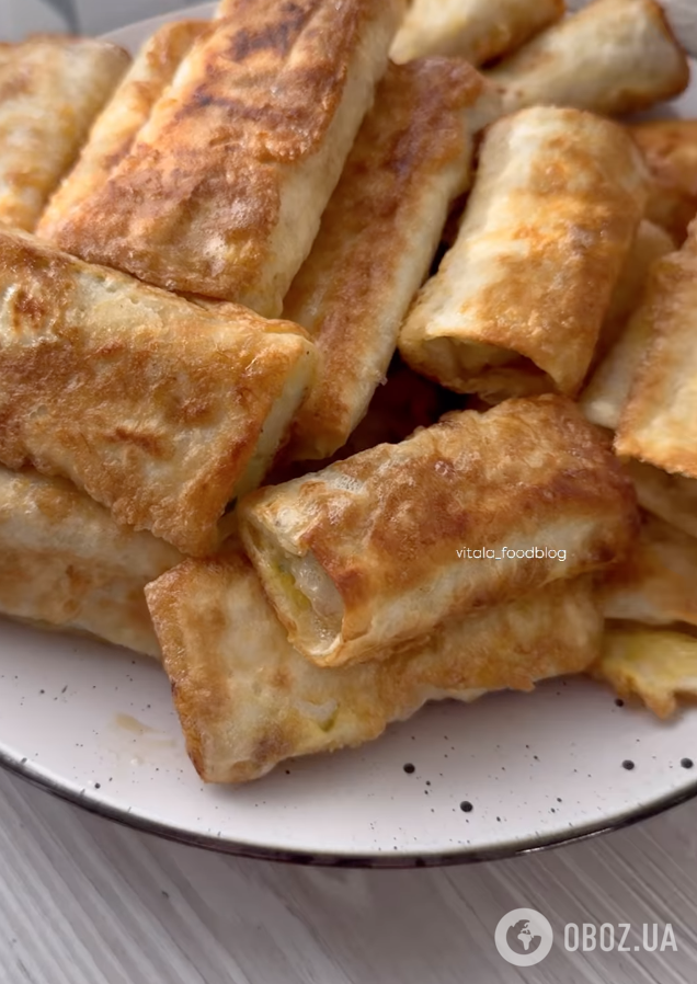 Готовые трубочки с пюре