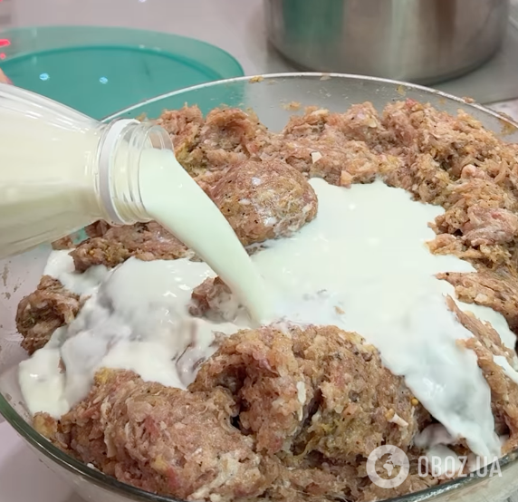 Фарш с молоком