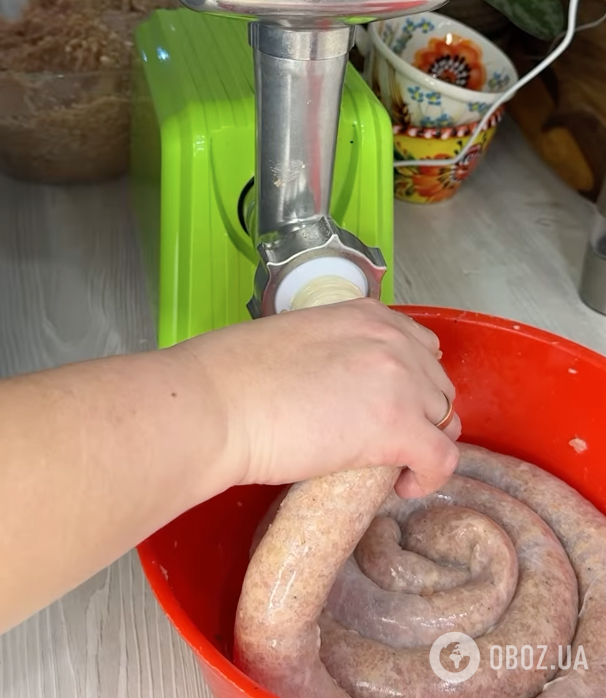 Приготовление колбасы