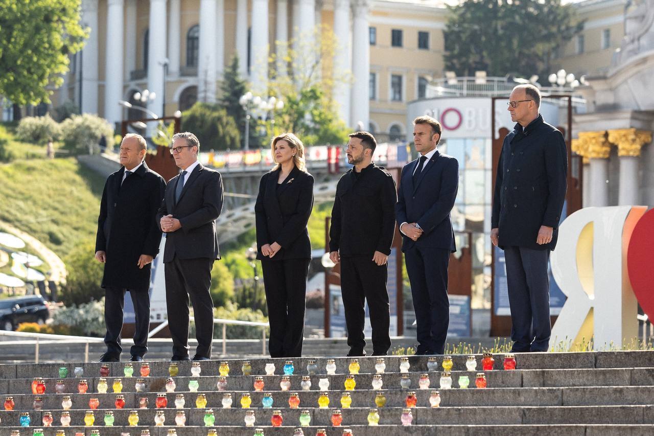 Європейські лідери та президент України з першою леді у Києві