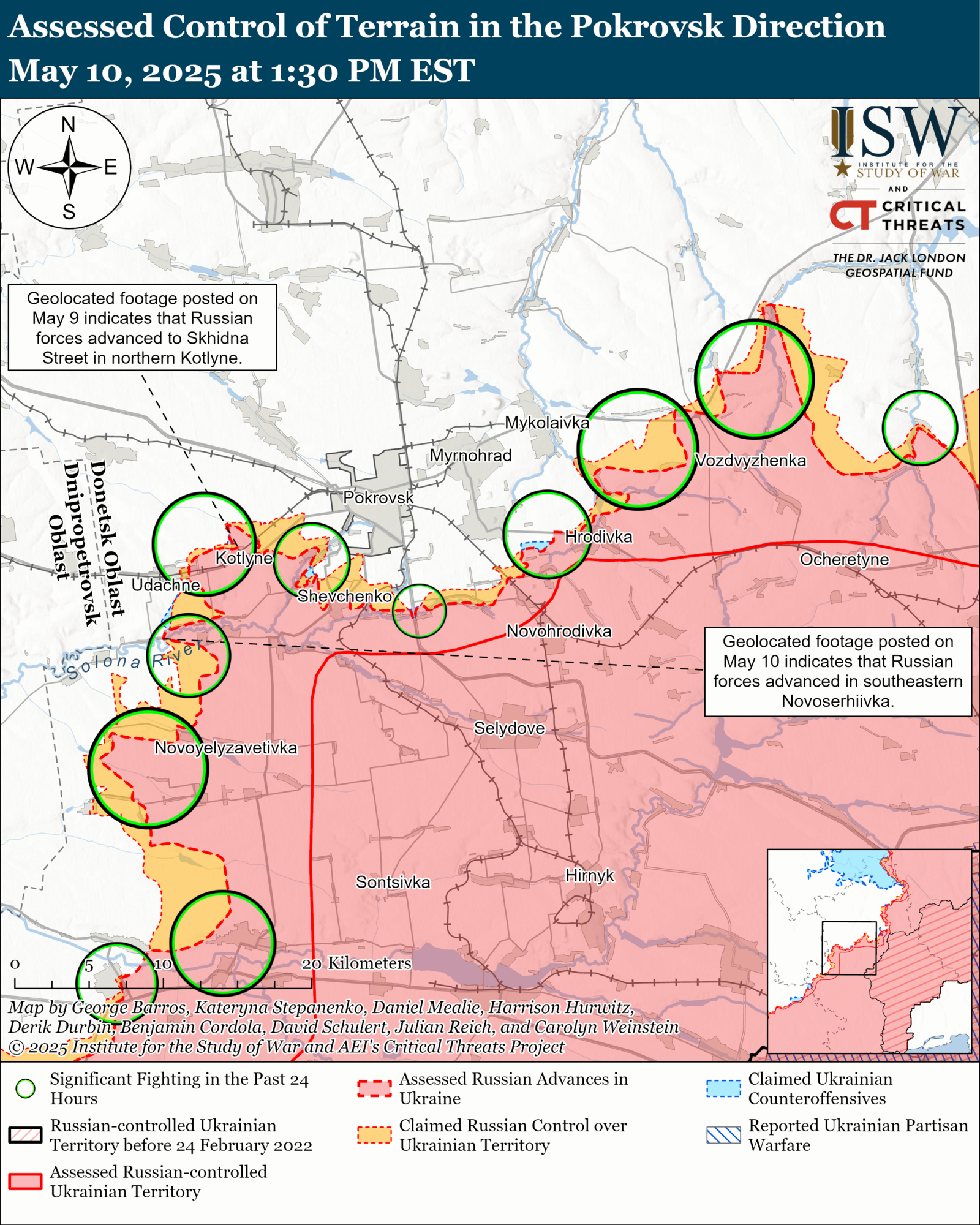 ВСУ продвинулись на Курщине, войска РФ имеют успех под Торецком: карты ISW
