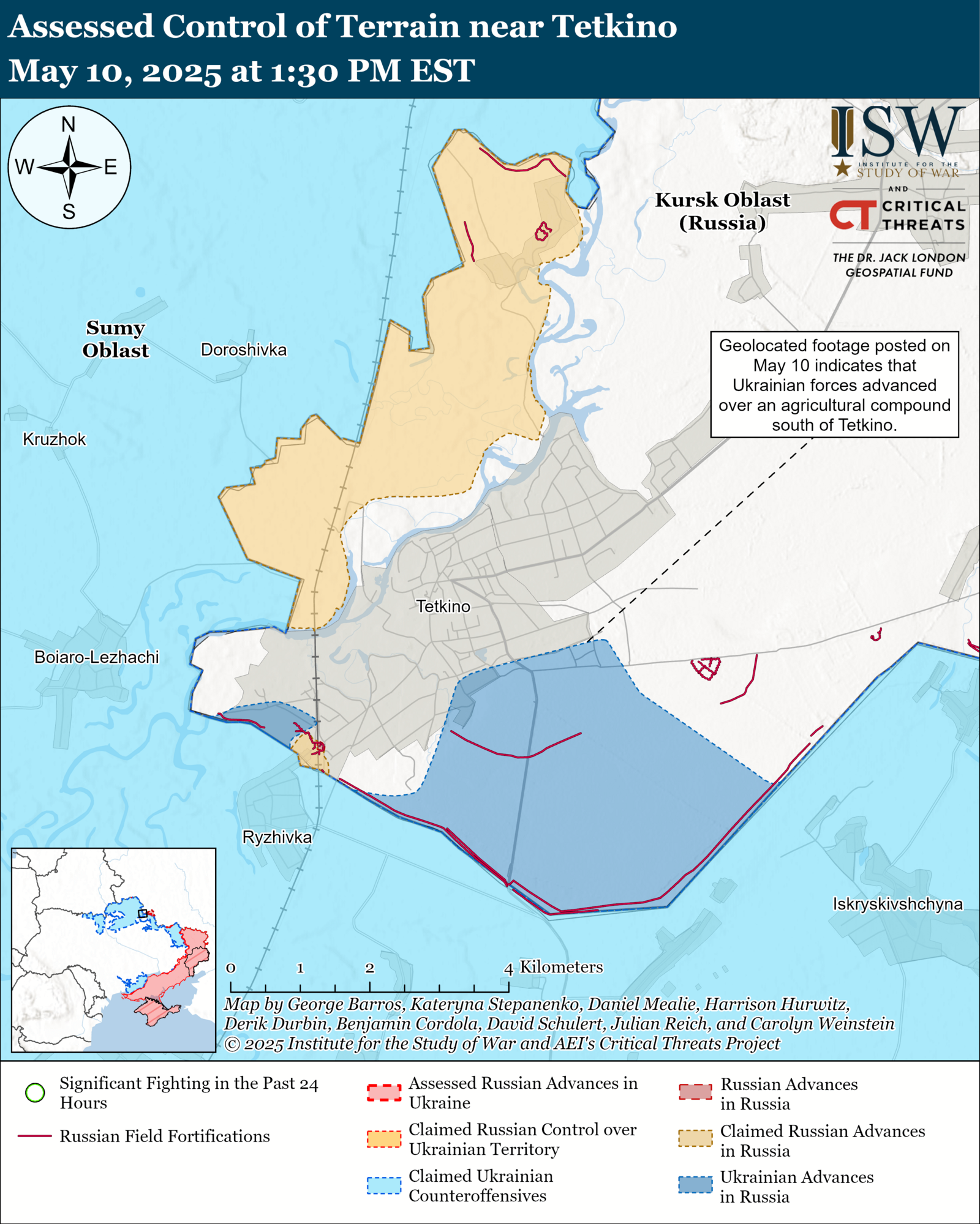 ВСУ продвинулись на Курщине, войска РФ имеют успех под Торецком: карты ISW