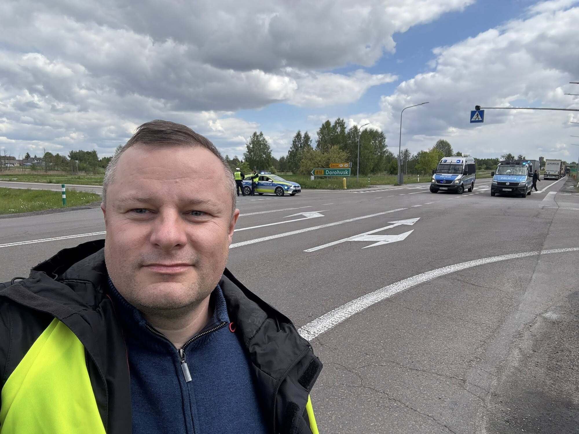 Рафал Меклер на трасі біля Дорогуська