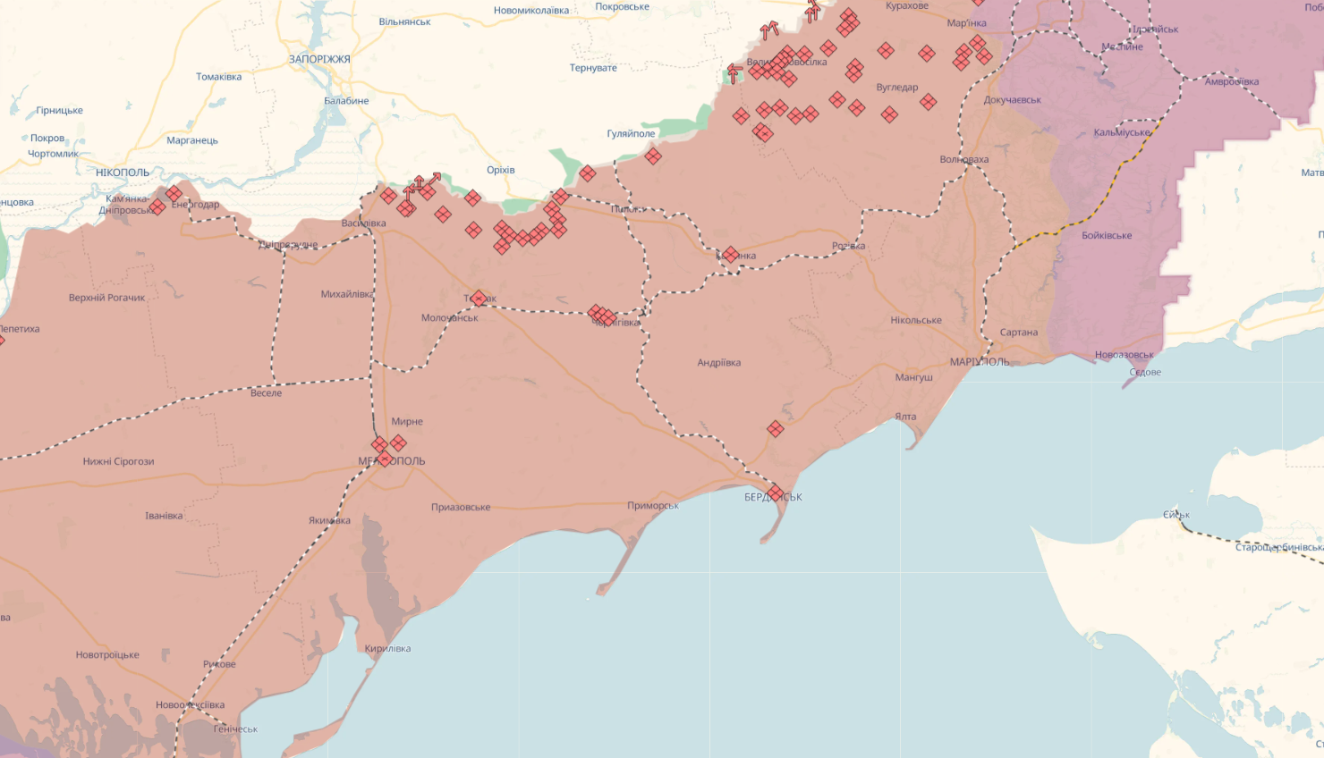 Окупанти обновили "лінію Суровікіна" від Маріуполя до Бердянська. Фото і відео