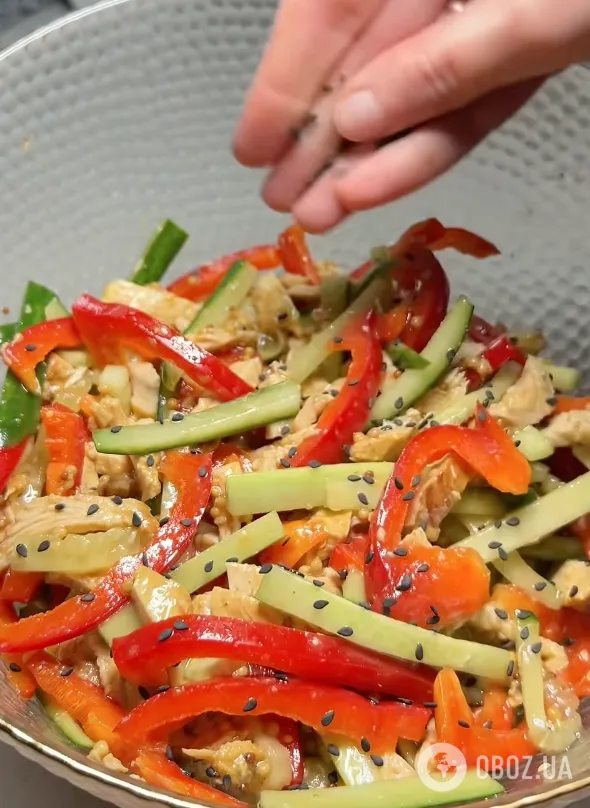 Вкусный салат из овощей
