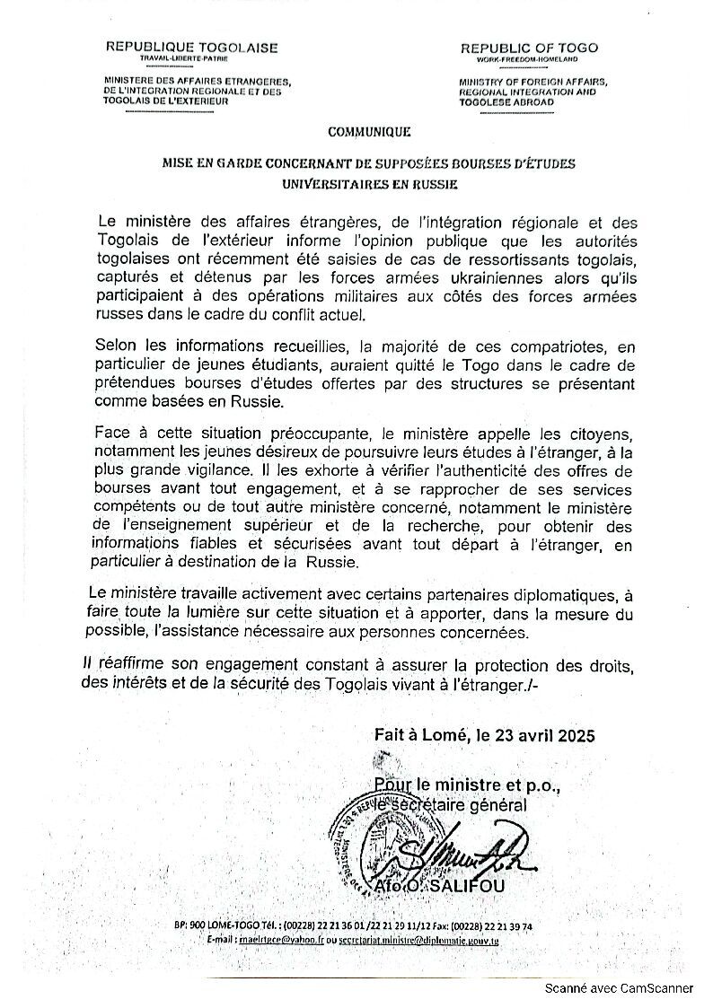 Громадяни Того потрапили в полон до ЗСУ: Росія заманила їх обманом на війну
