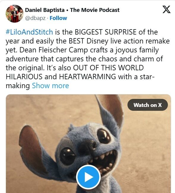 "Найкращий фільм в історії Disney": критики вже оцінили нову версію "Літо і Стіча"