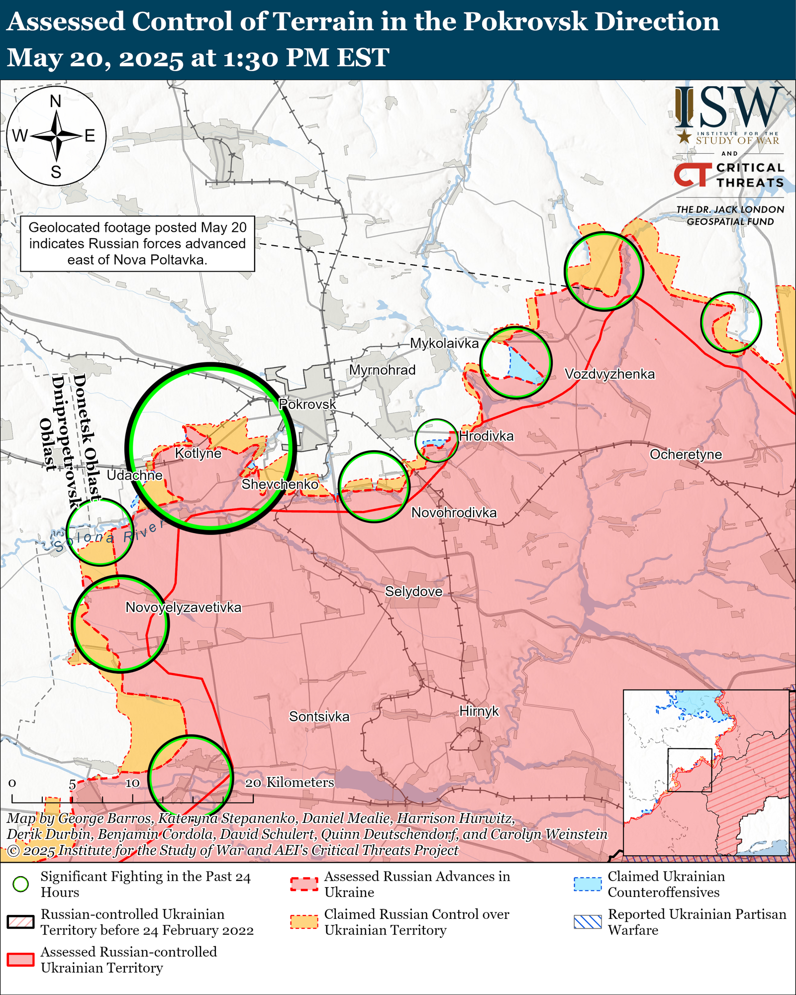 Російські війська не припиняють штурмів: в ISW оцінили, де просунувся ворог. Карта
