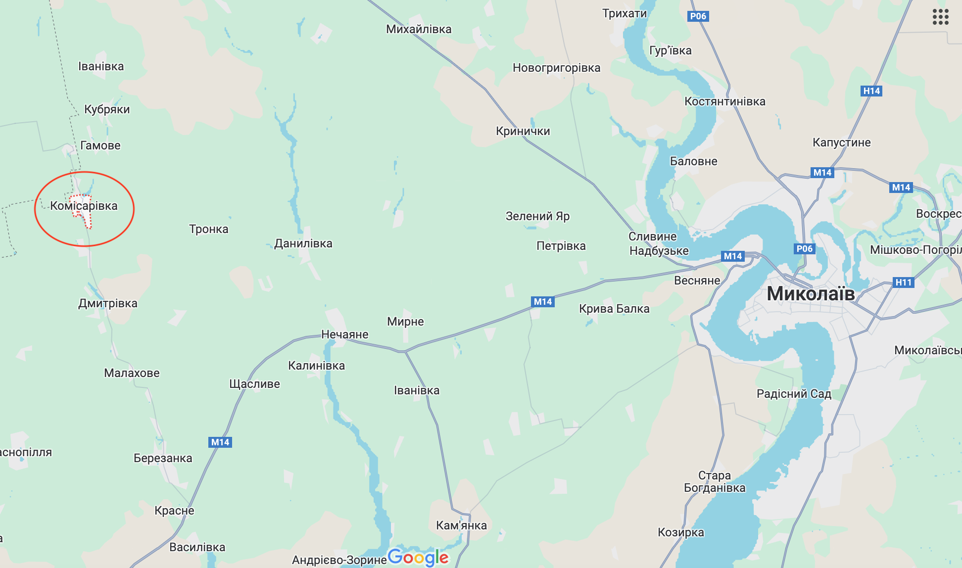 Село Комісарівка Миколаївської області