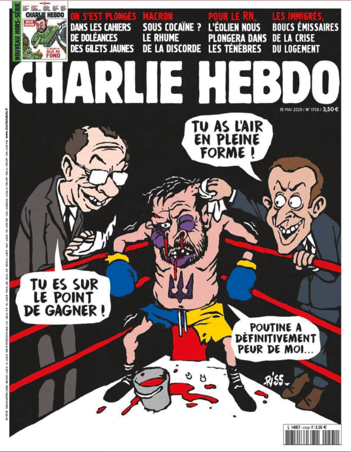 Журнал Charlie Hebdo звернувся до суду через "обкладинки" з Зеленським і Макроном: що трапилось і до чого тут Путін