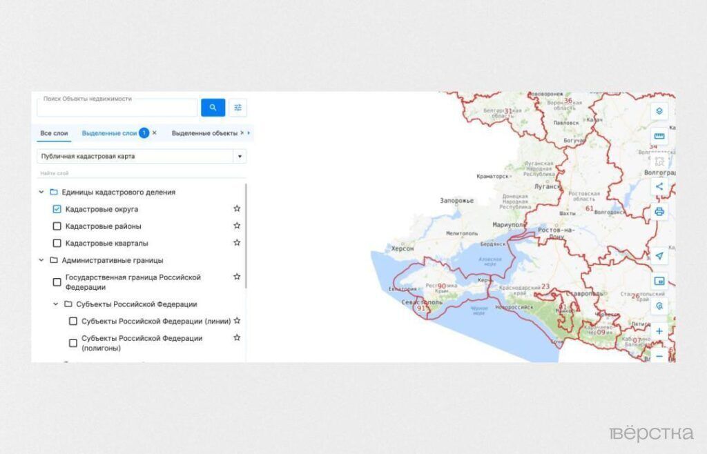 Публічна кадастрова карта РФ