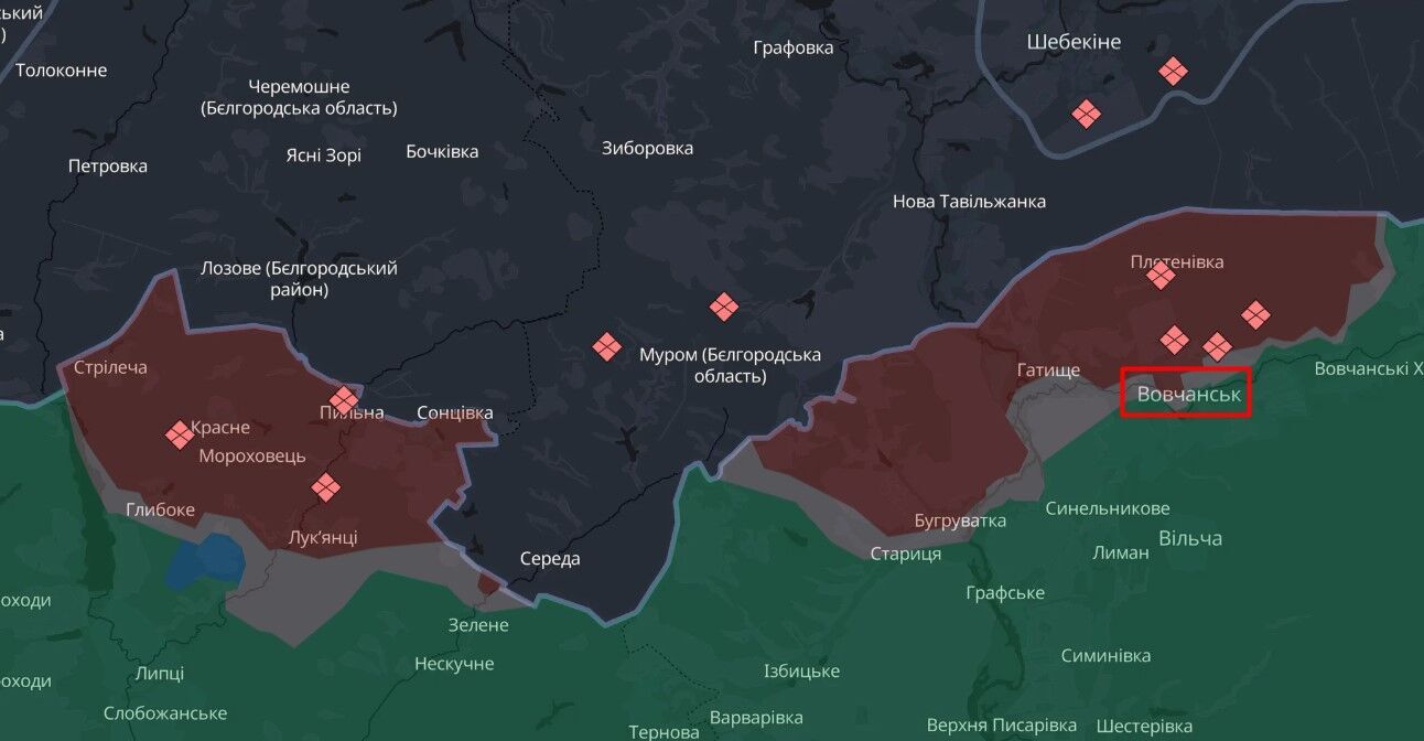 Вовчанськ – мапа війни