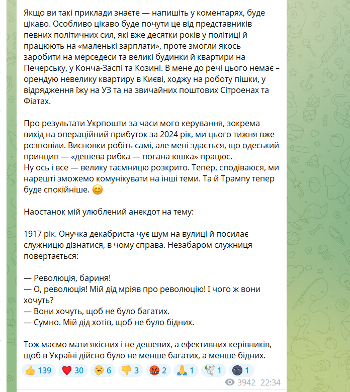 Зарплата Смілянського