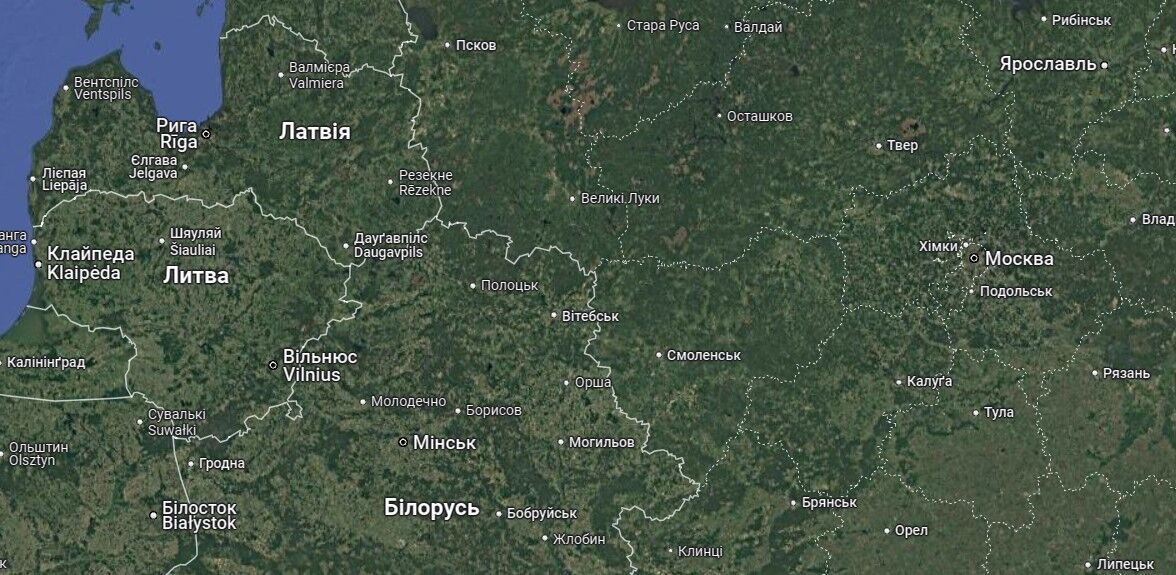 Карта Росії й НАТО