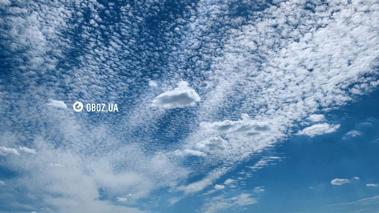 У небі над Києвом побачили хмари, схожі на риб’ячу луску. Фото