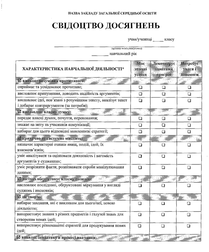 Як виставляти оцінки за групами результатів у 5–9 класах НУШ: підказки для вчителів
