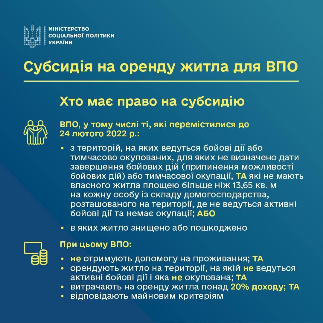 Хто може оформити субсидію на оренду квартири
