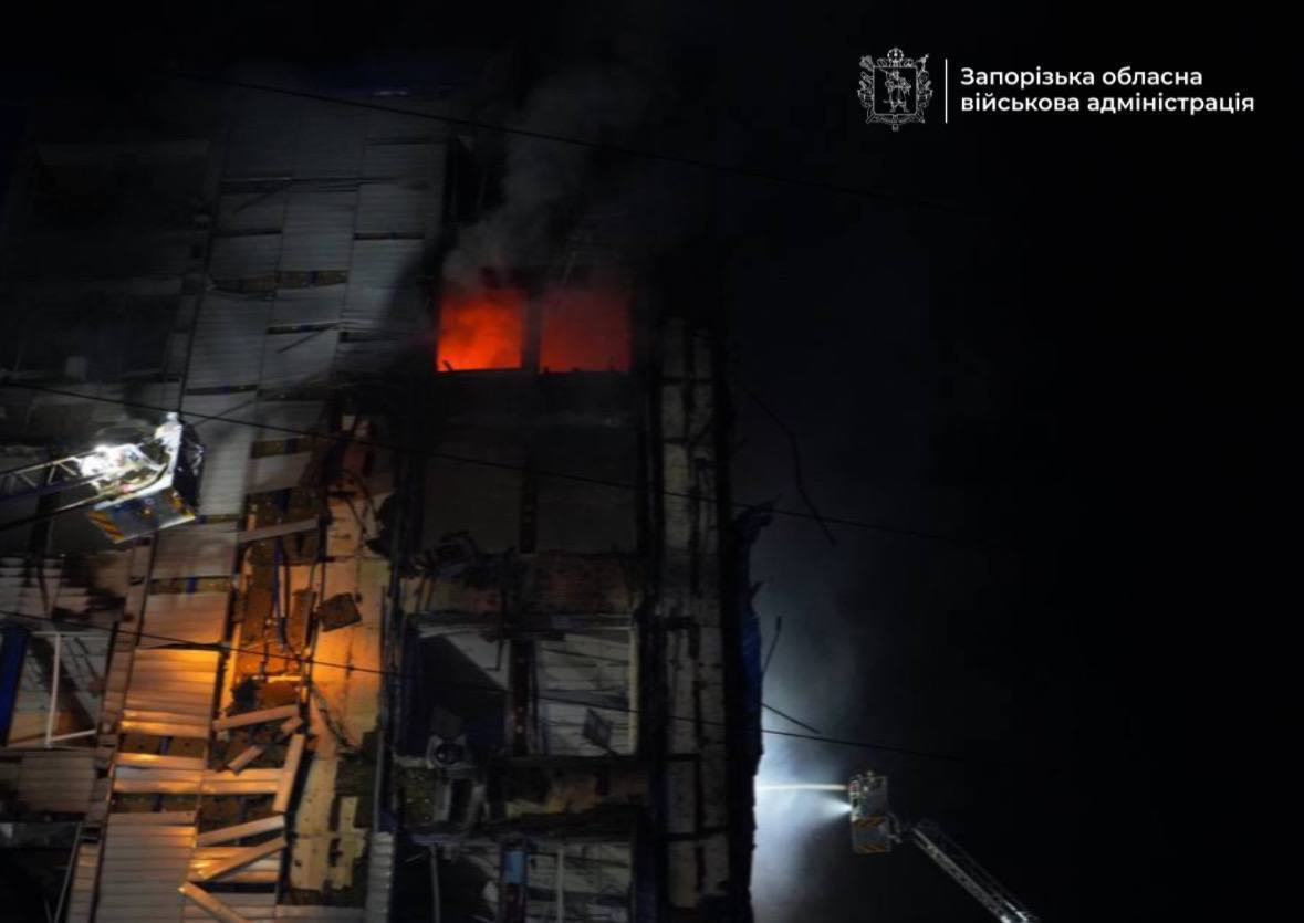 Росія здійснила масовану атаку БПЛА на Запоріжжя.