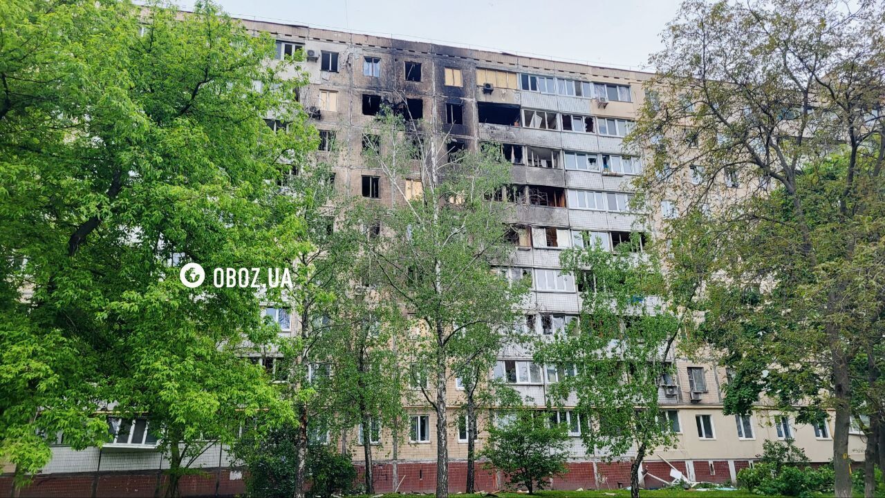 Дронами били по жилым домам: фото и видео последствий атаки РФ по Киеву и пригороду