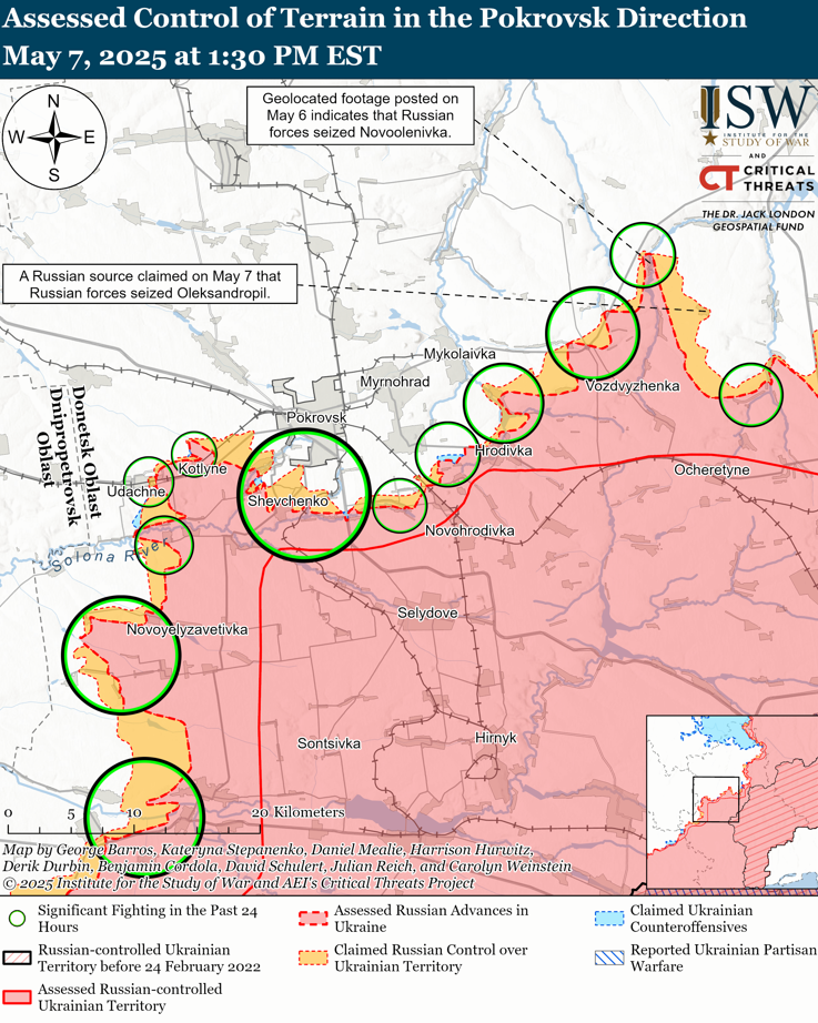 Армія РФ безрезультатно намагалася атакувати на півдні: в ISW проаналізували поточну ситуацію на фронті. Карта