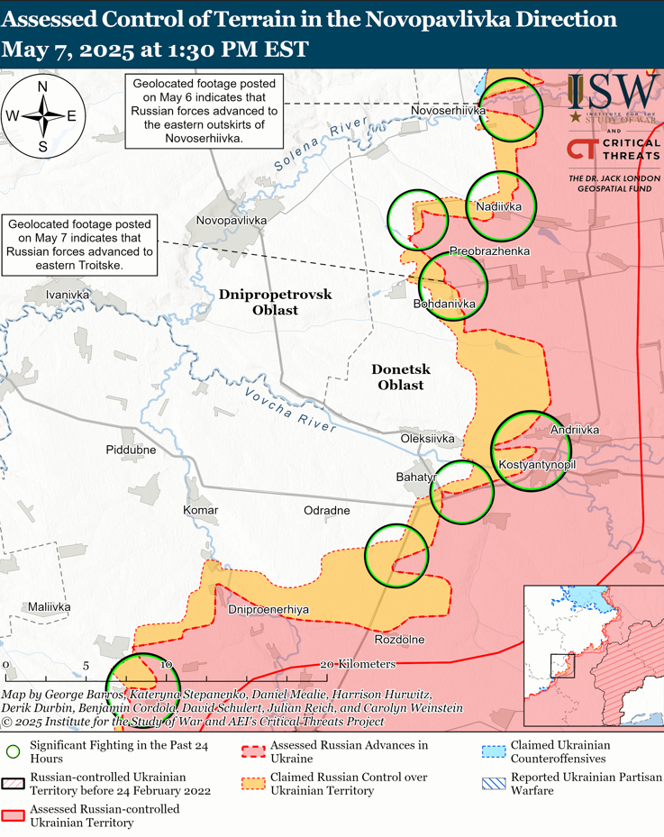 Армія РФ безрезультатно намагалася атакувати на півдні: в ISW проаналізували поточну ситуацію на фронті. Карта