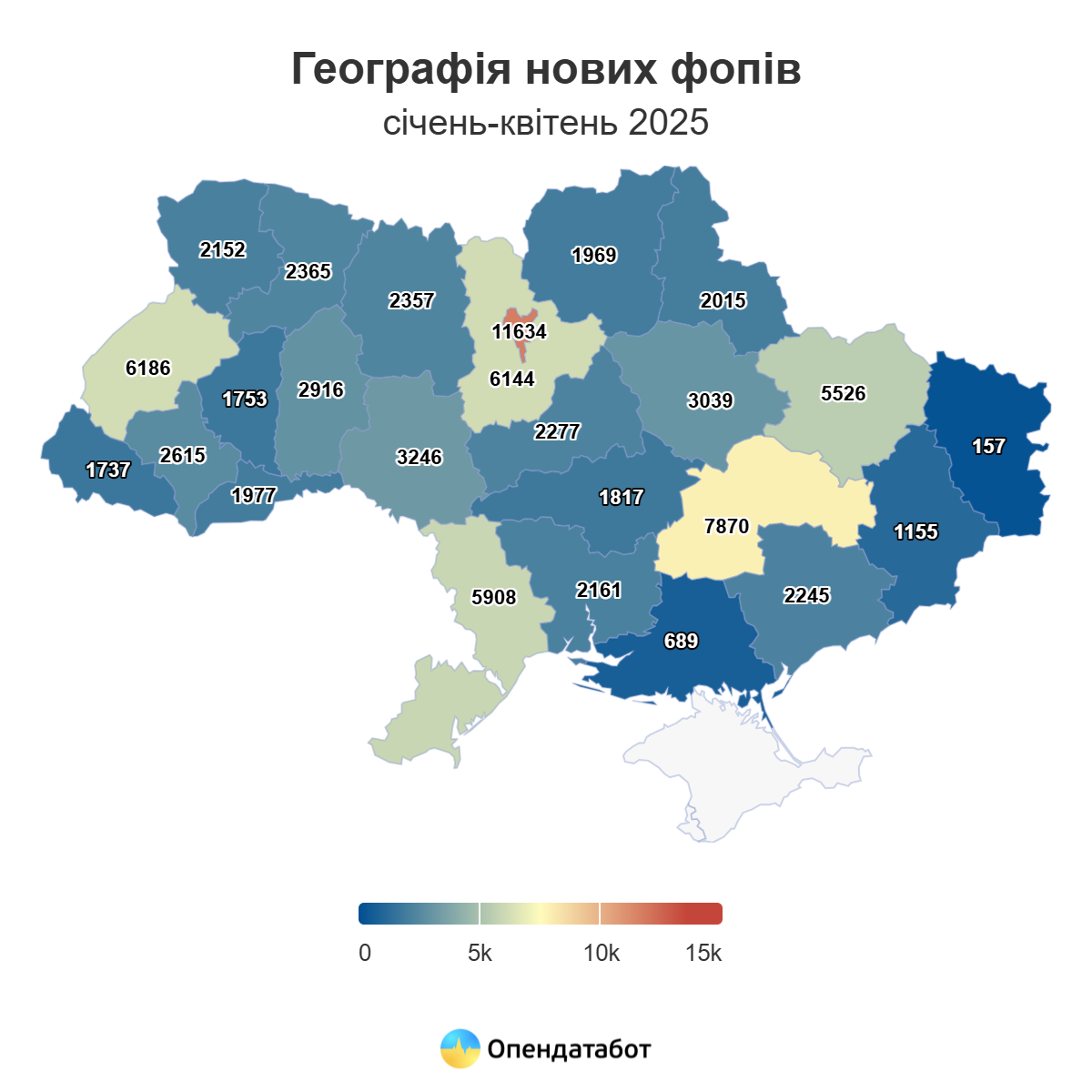 Де найбільше відкрилось ФОПів