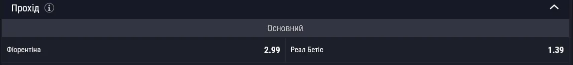 Бетис фаворит на выход в финал Лиги конференций