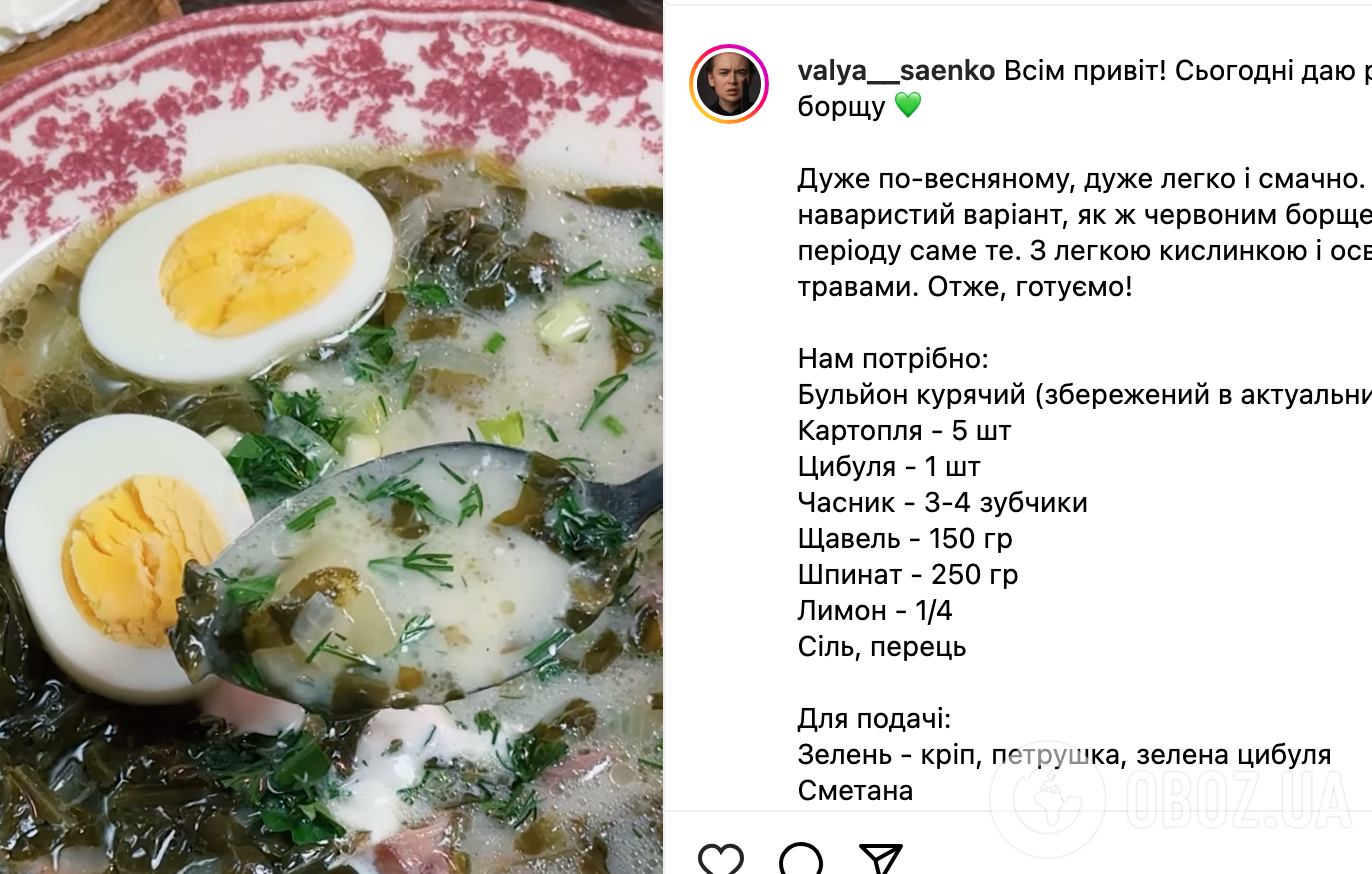 Рецепт борща