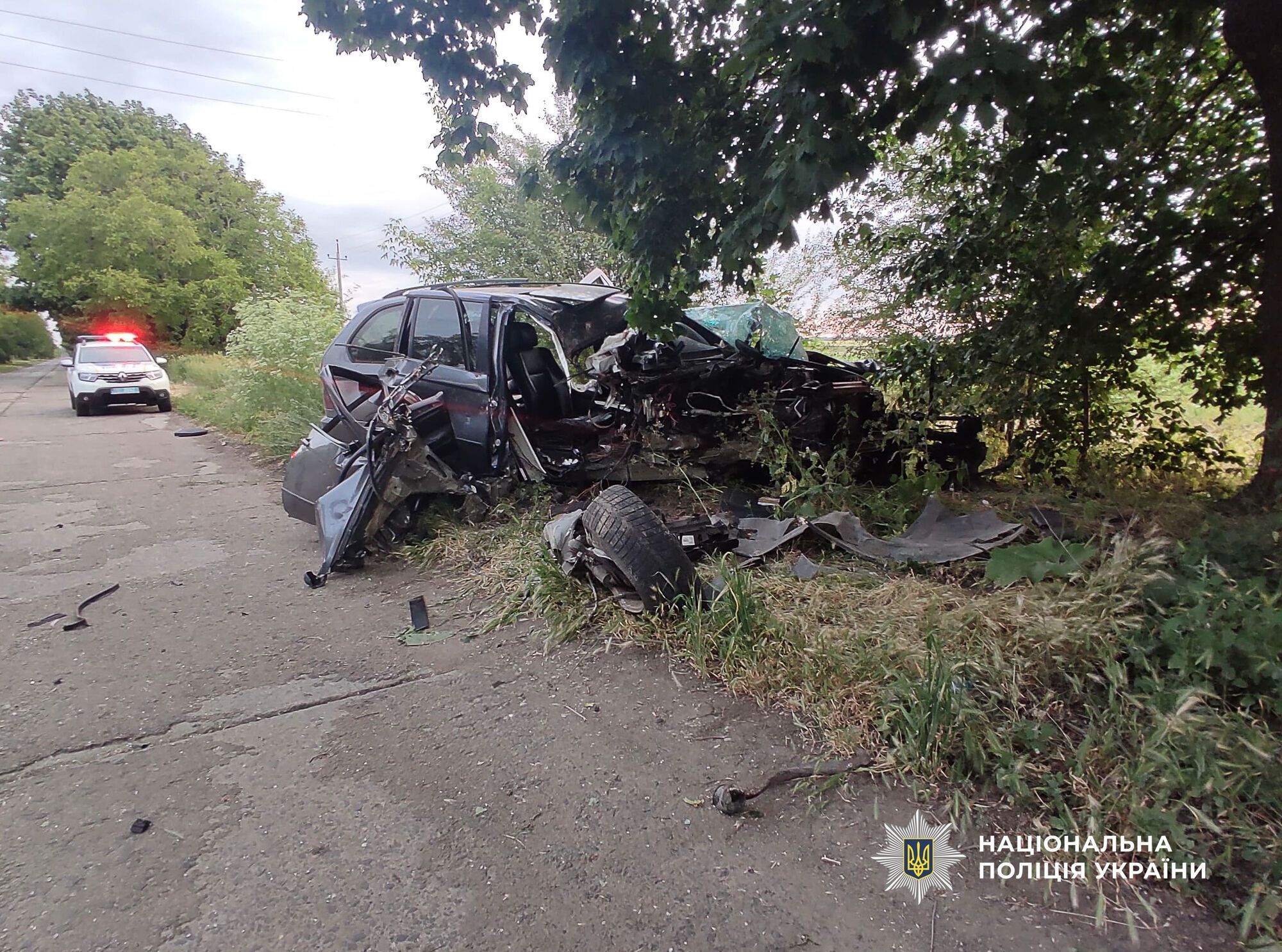 На Одещині п’яний 18-річний водій влетів у дерево: загинув неповнолітній пасажир. Фото